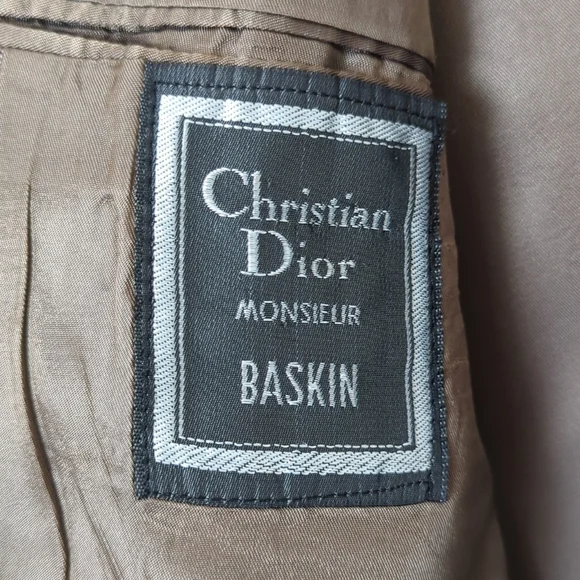 Christian Dior Monsieur Baskin 80's Vintage Union Made Woven Blazer Jacket 43R